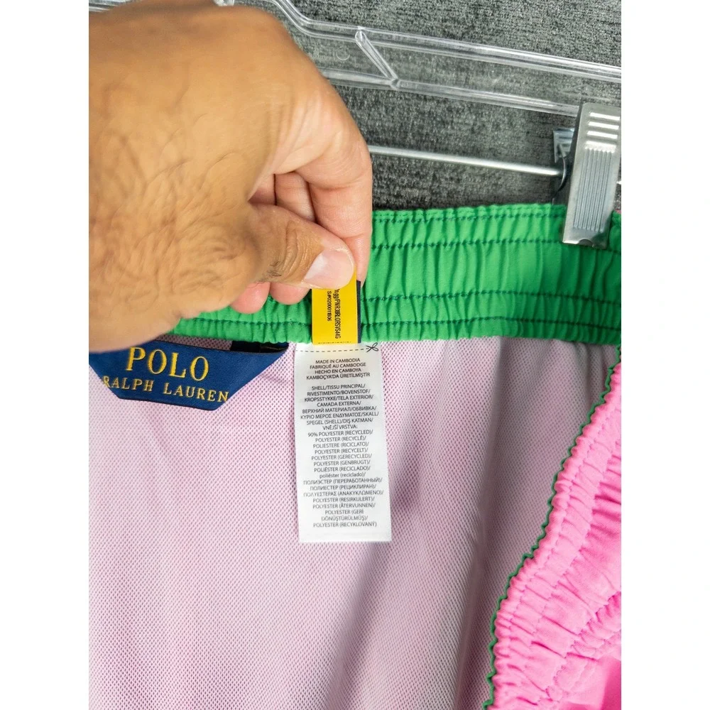 Polo Ralph Lauren Swim Trunks Shorts Mens XLT Pink Embroidered Pony Beach Preppy